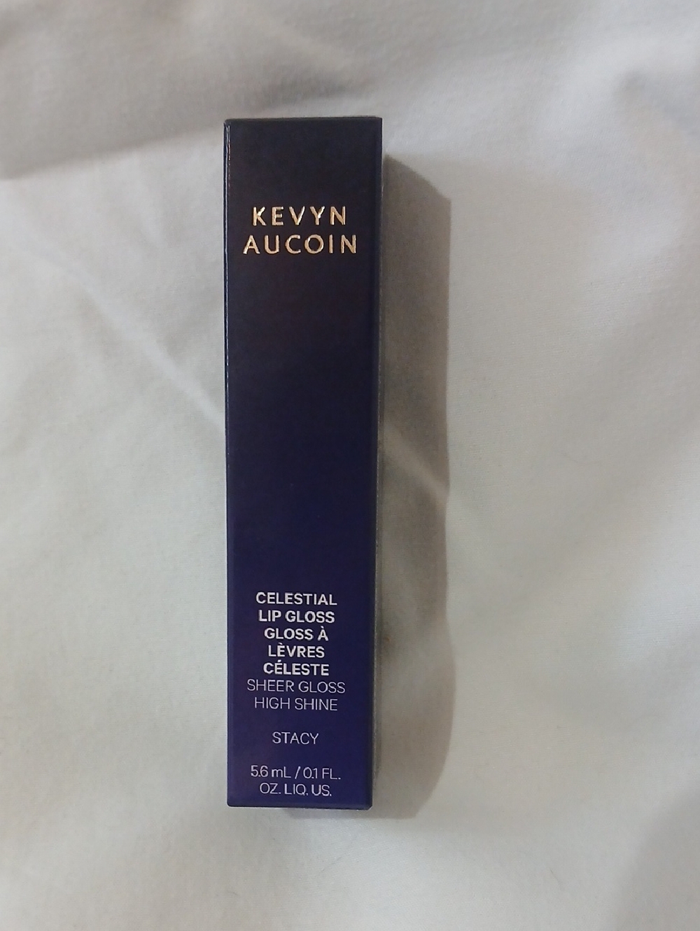 Kevyn Aucoin Celestial Lip Gloss Box in Navy with Gold Foil